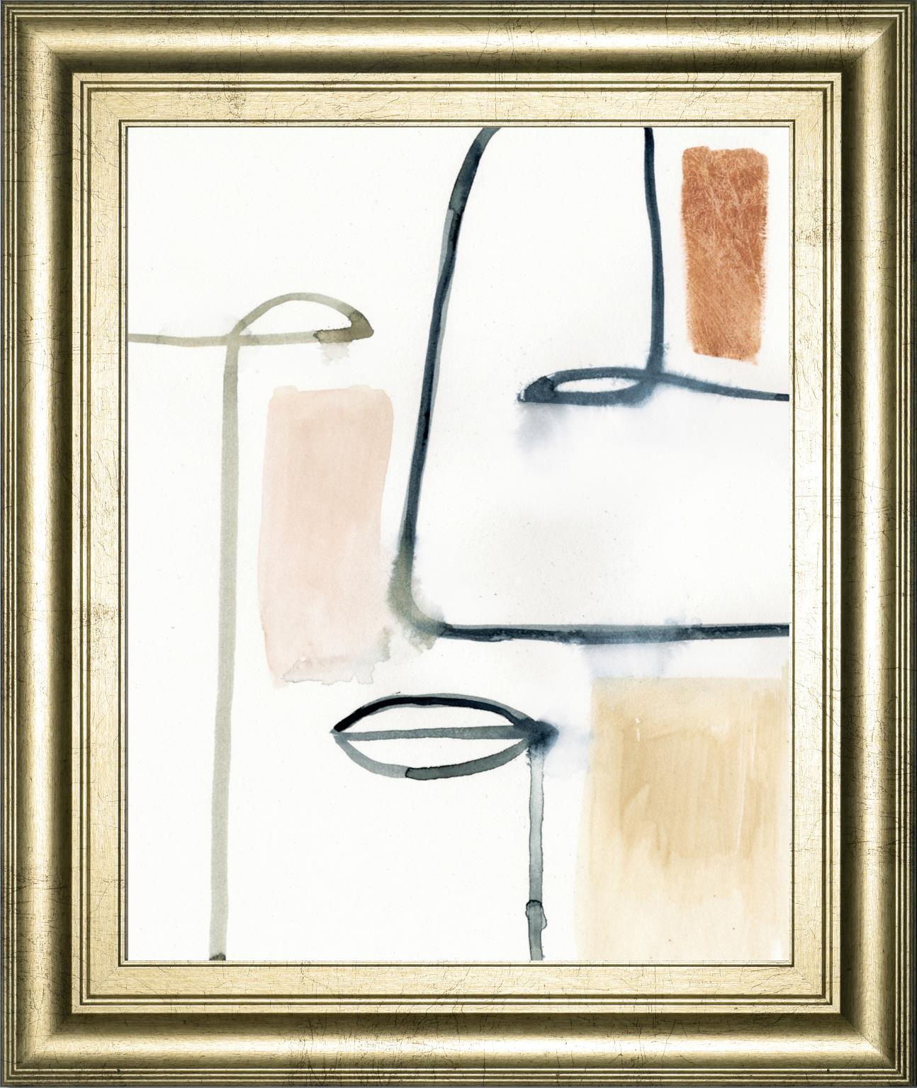 22x26 Masque II By Victoria Barnes - White Classy Art