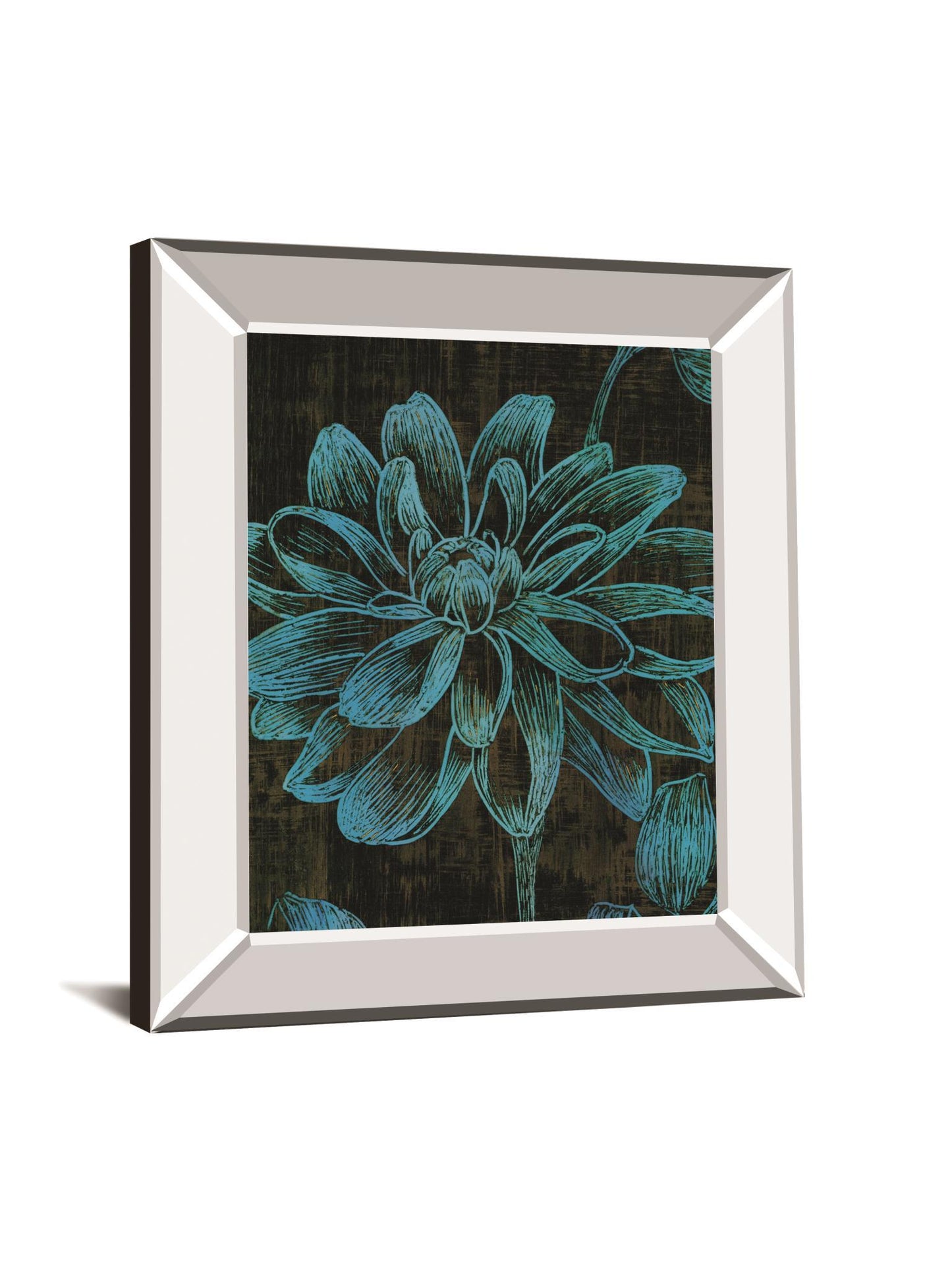 Boudoir I By Maja - Mirror Framed Print Wall Art - Blue Classy Art