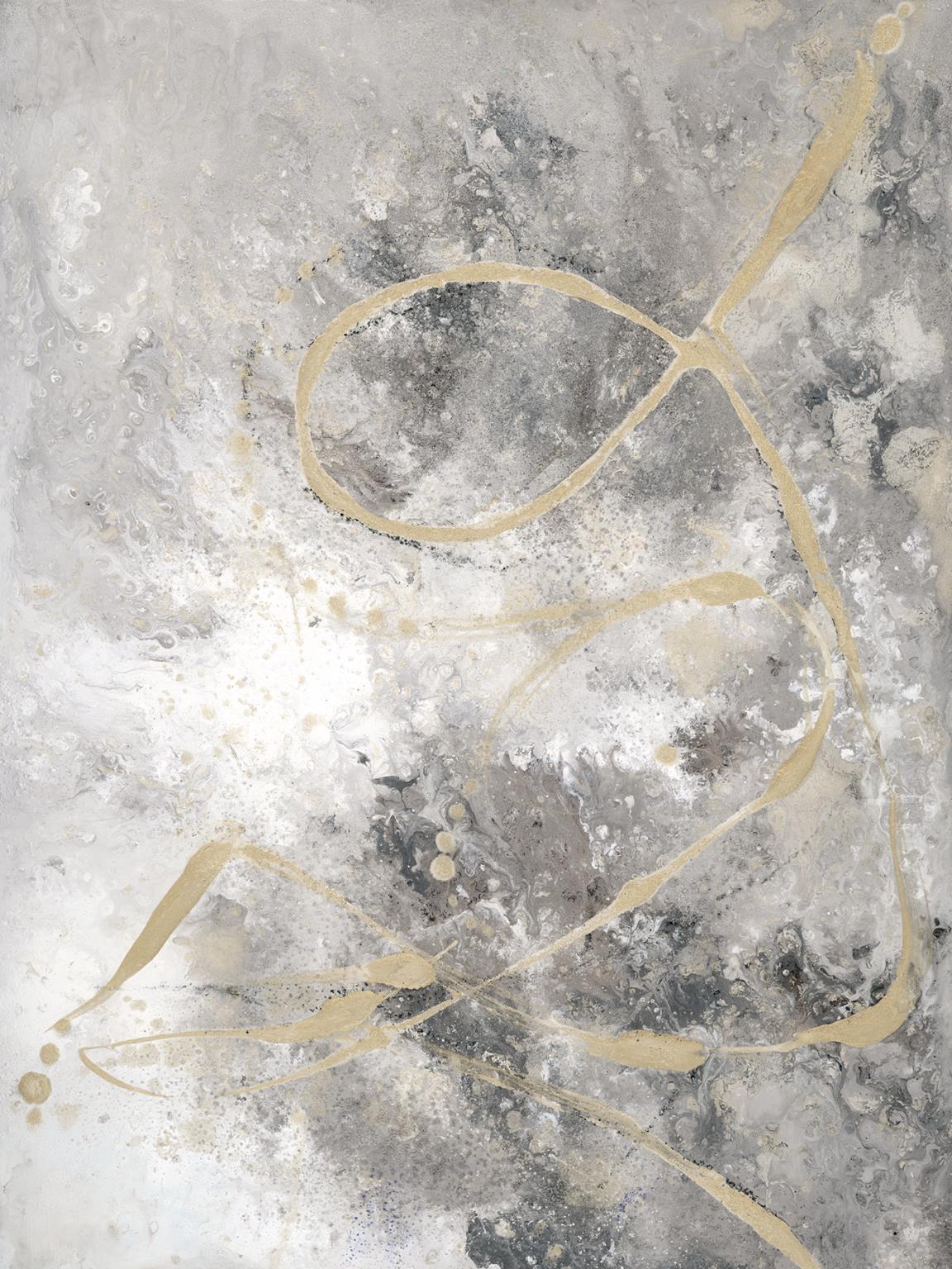 Framed Small - Freestyle III By Donna Brooks - Gray Classy Art