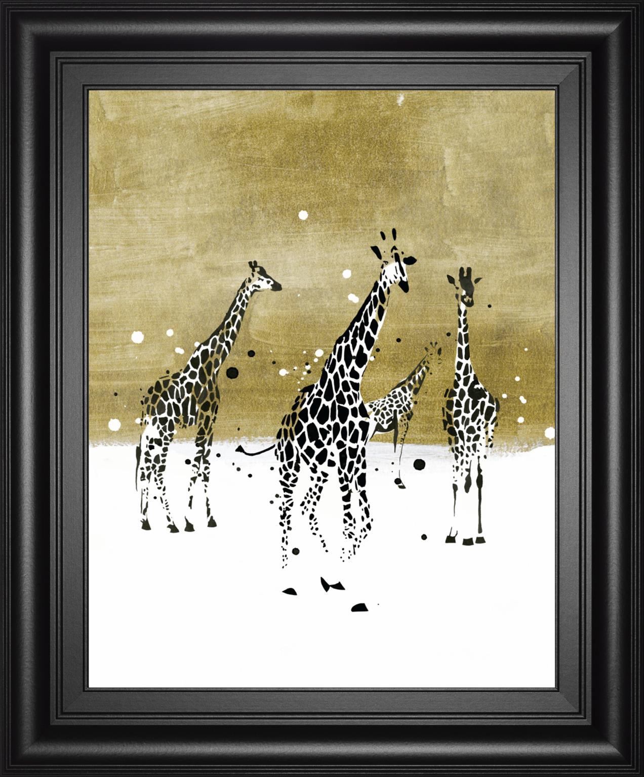 22x26 Spotted Giraffe II By Annie Warren - Light Brown Classy Art