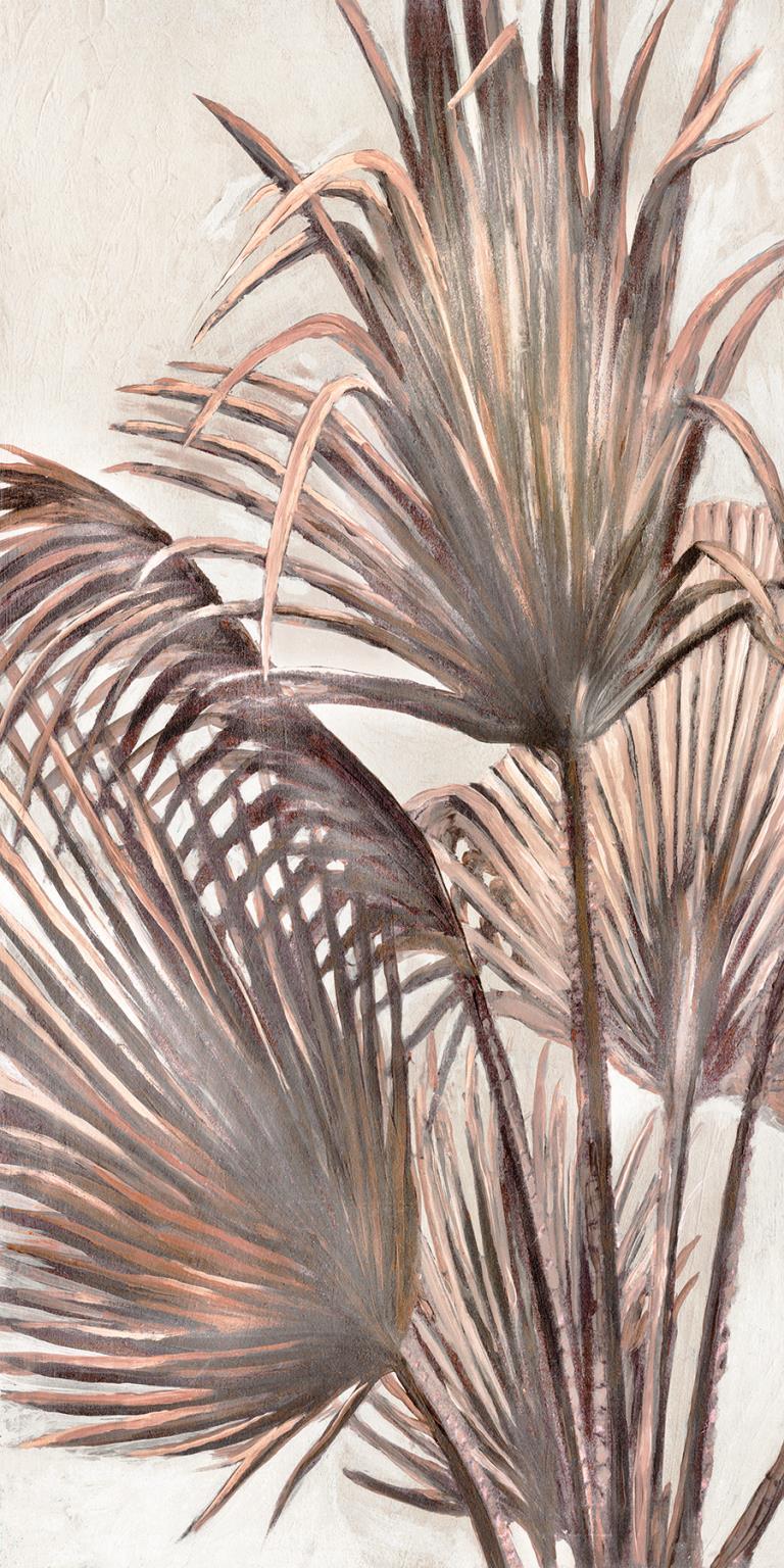 Framed Small - Sedona Palm II By Merri Pattinian - Light Brown Classy Art