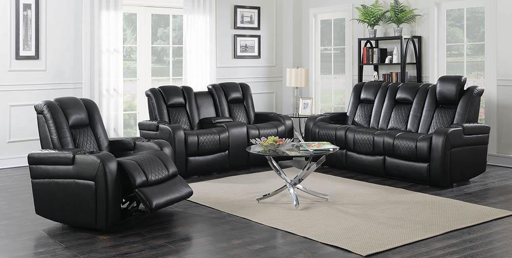 Delangelo Black Power Motion Three-Piece Living Room Set Coaster Z2 Premium