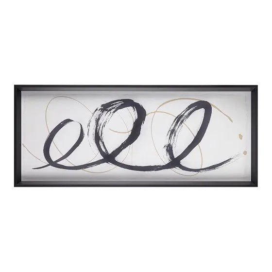 Framed Glass Wall Art Black Olliix.com