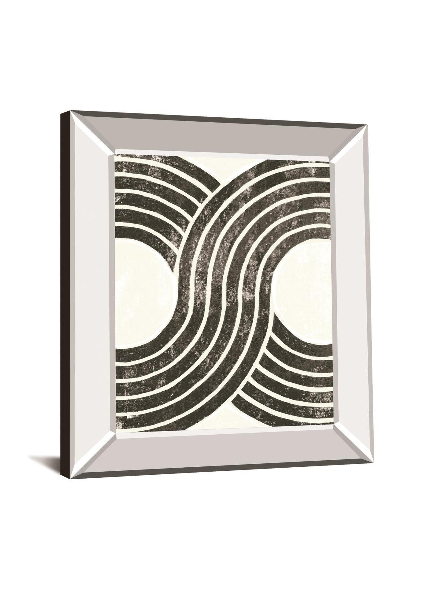 Over The Rainbow BW II By Moira Hershey - Mirror Framed Print Wall Art - Dark Gray Classy Art