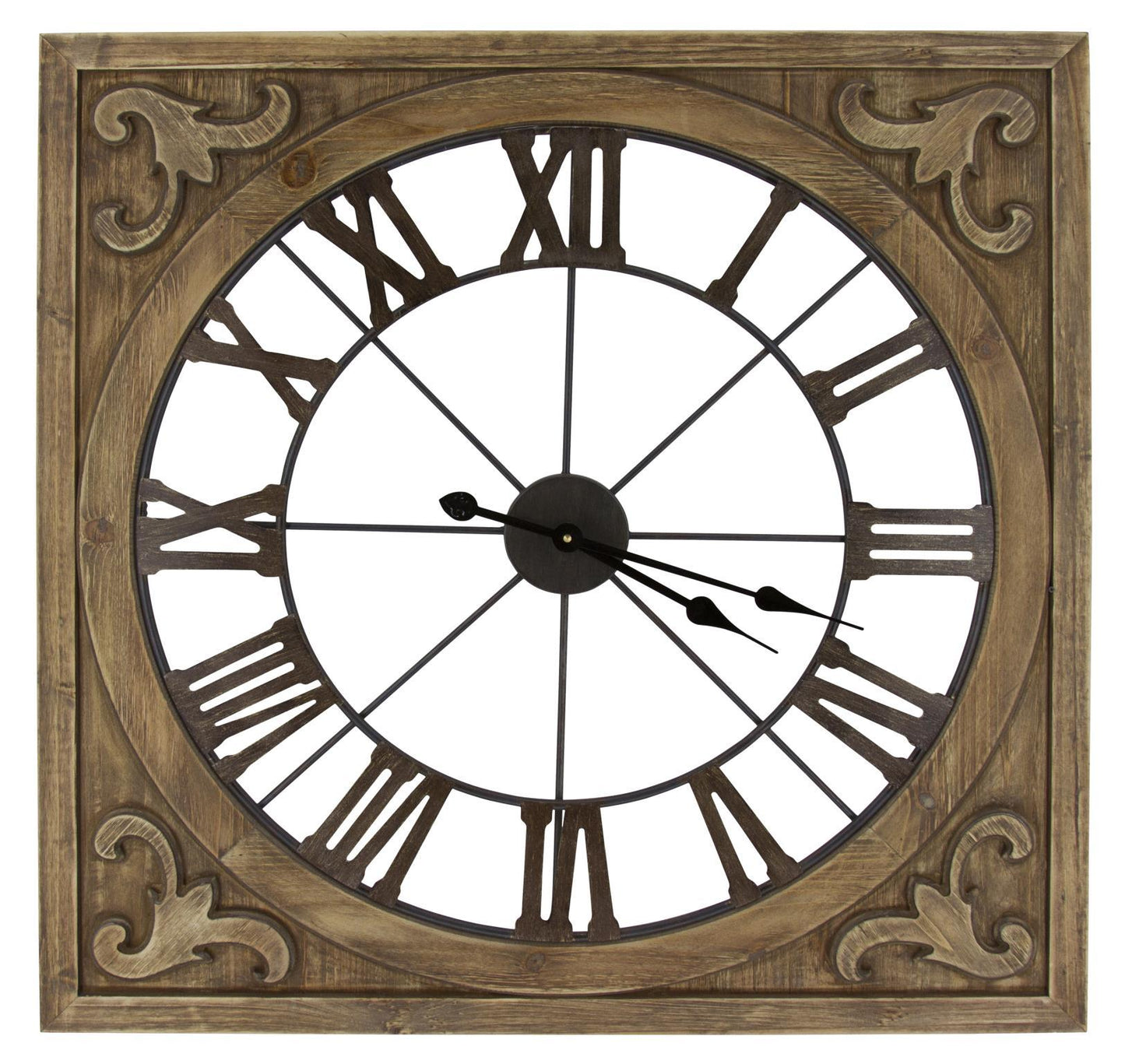 Mixed Material Wall Decor Square - Light Brown Classy Art