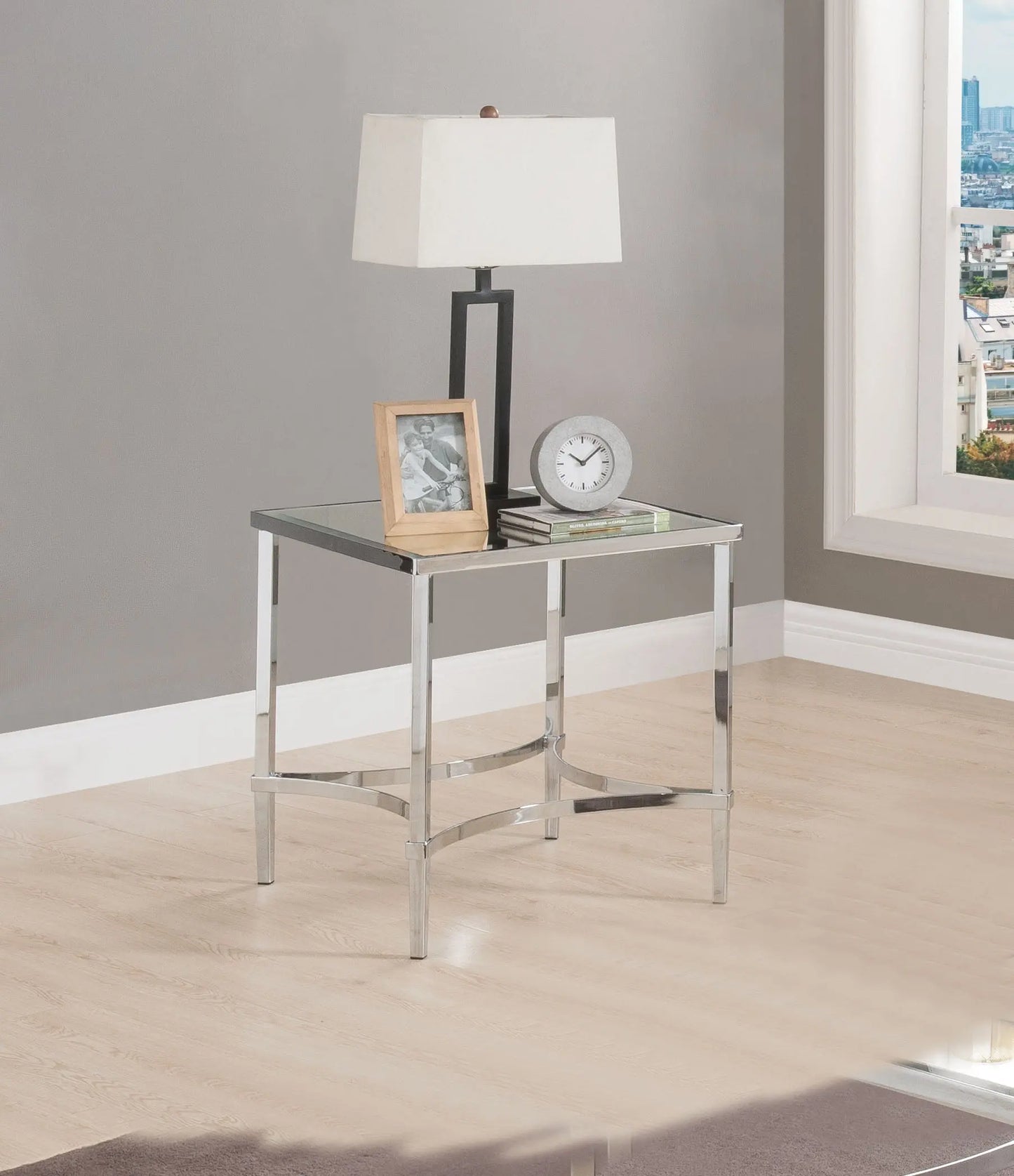 Petunia Chrome & Mirror End Table ACME East