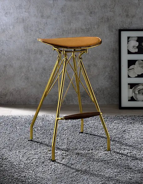 Dragea Whiskey PU & Gold Bar Stool ACME East