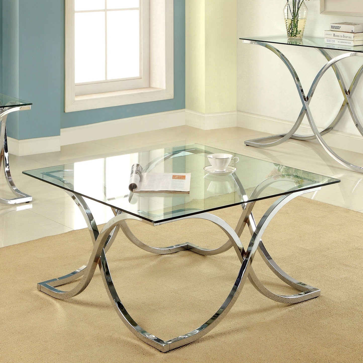 LUXA Chrome Coffee Table FOA East