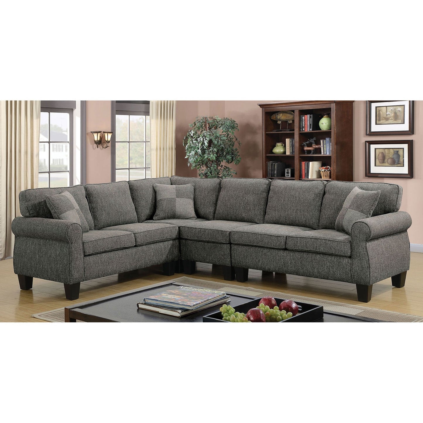 Rhian Dark Gray Sectional FOA East