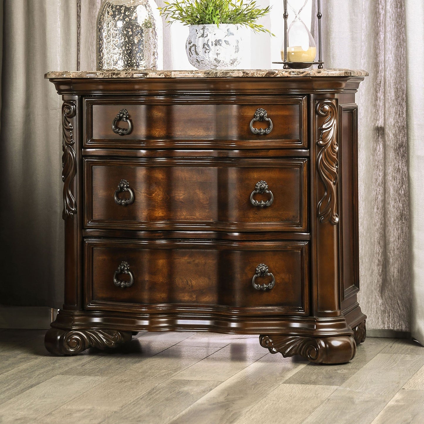 Arcturus Brown Cherry Night Stand FOA East