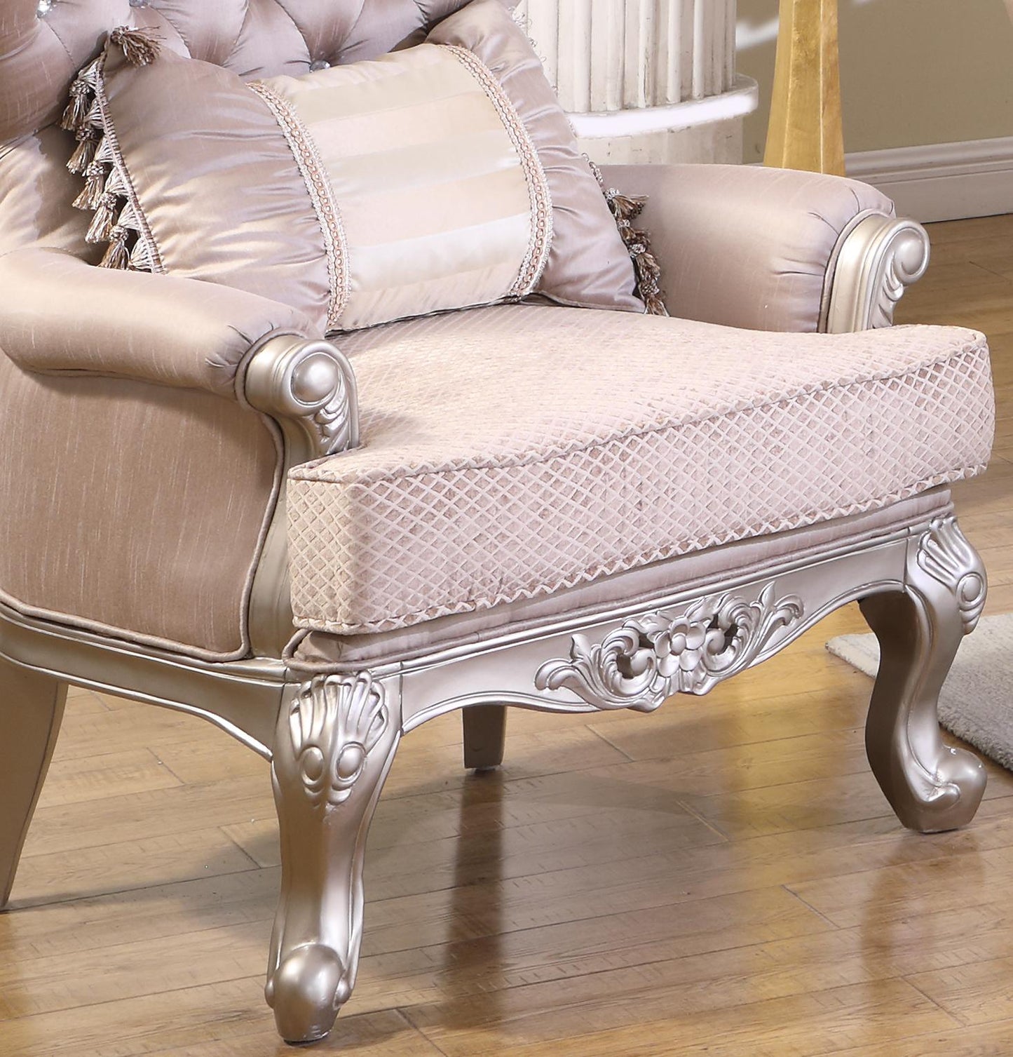 Daisy Traditional Style Chair in Pearl finish Wood Cosmos Furniture