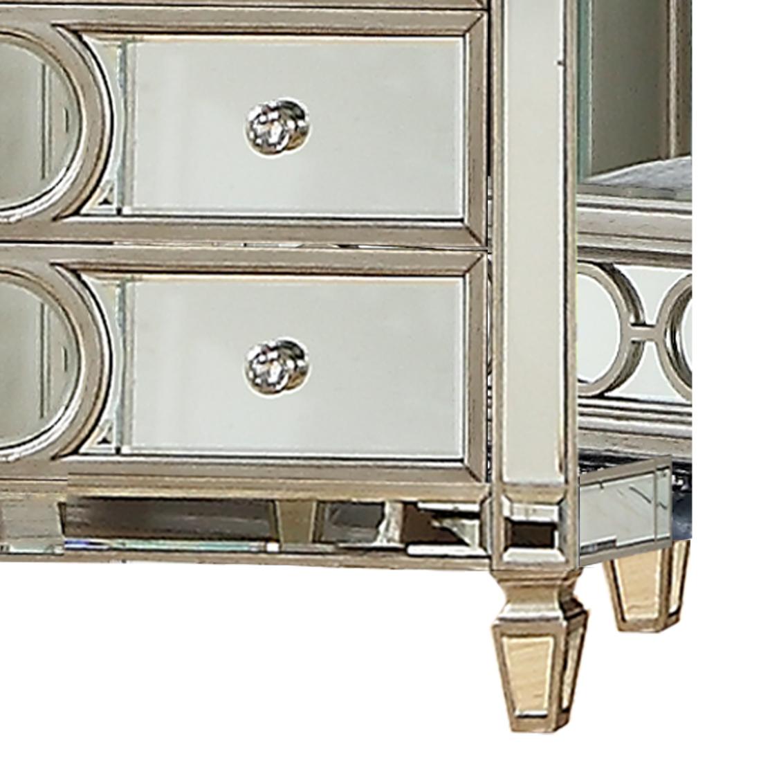 Brooklyn Contemporary Style Chest in Silver finish Wood Cosmos Furniture