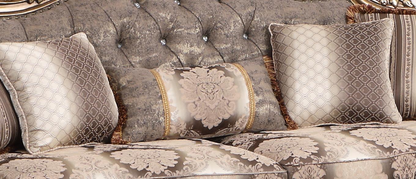 Amelia Traditional Style Sofa in Bronze finish Wood Cosmos Furniture