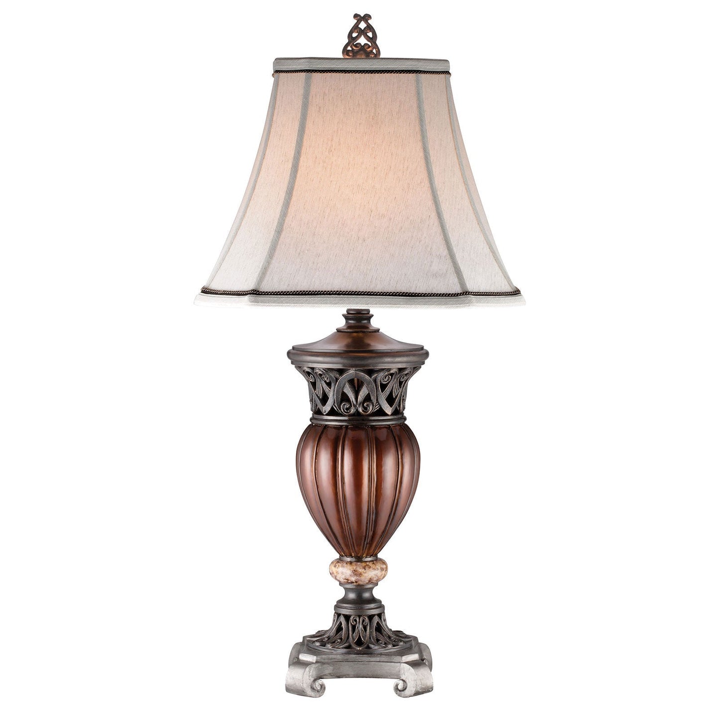 Luna Glossy Brown Table Lamp (2/CTN) FOA East