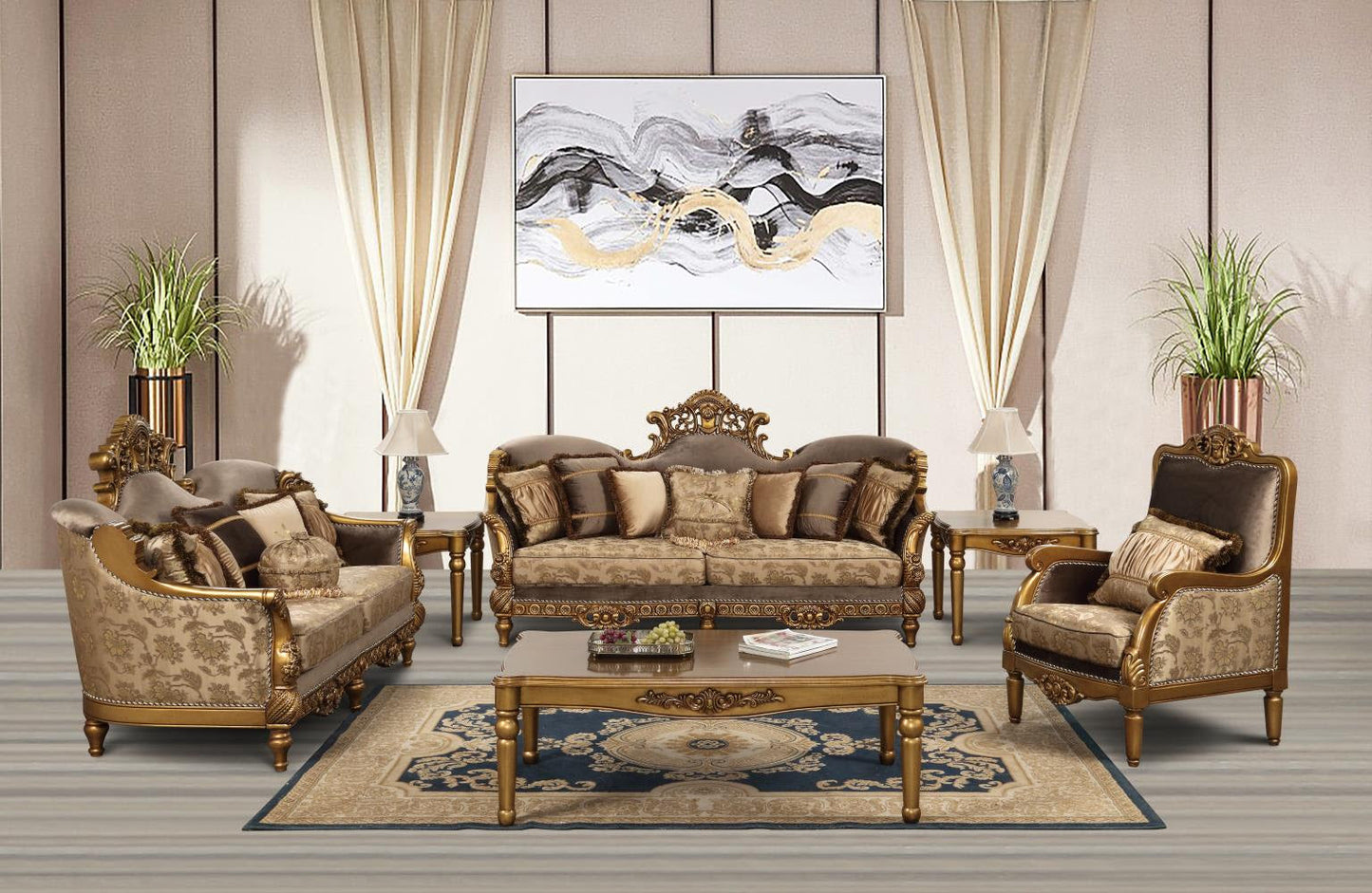 Adalyn Traditional Sofa & Loveseat Massa Gallery Furniture
