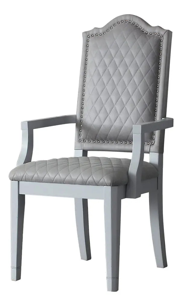 Acme Furniture House Marchese Arm Chair in Pearl Gray (Set of 2) 68863 ACME East