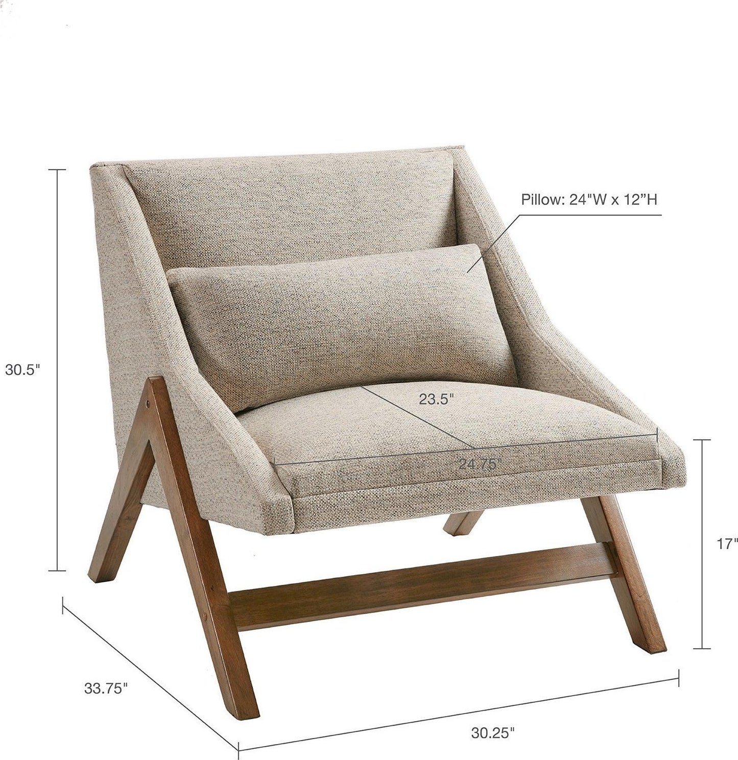 Boomerang Accent Chair Brown Olliix.com