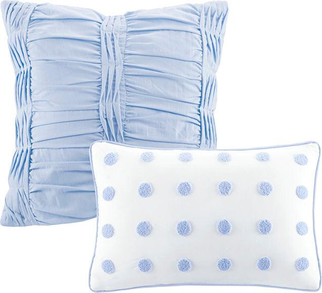 Brooklyn 7-Piece Full/Queen Comforter Set Blue Olliix.com