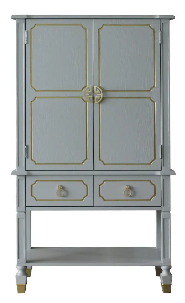 Acme Furniture House Marchese Cabinet in Pearl Gray 68865 ACME East