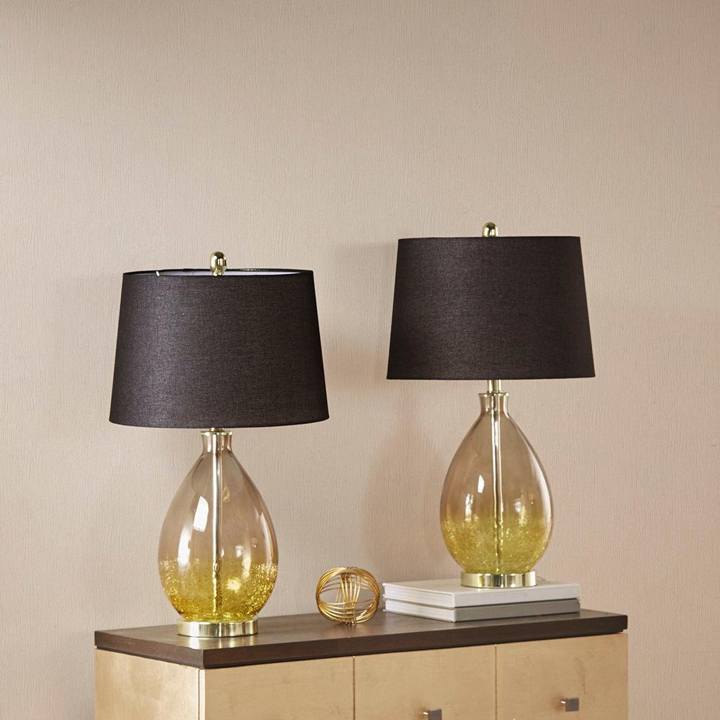 Cortina Cortina Glass Table Lamp Gold (Set of 2) Olliix.com