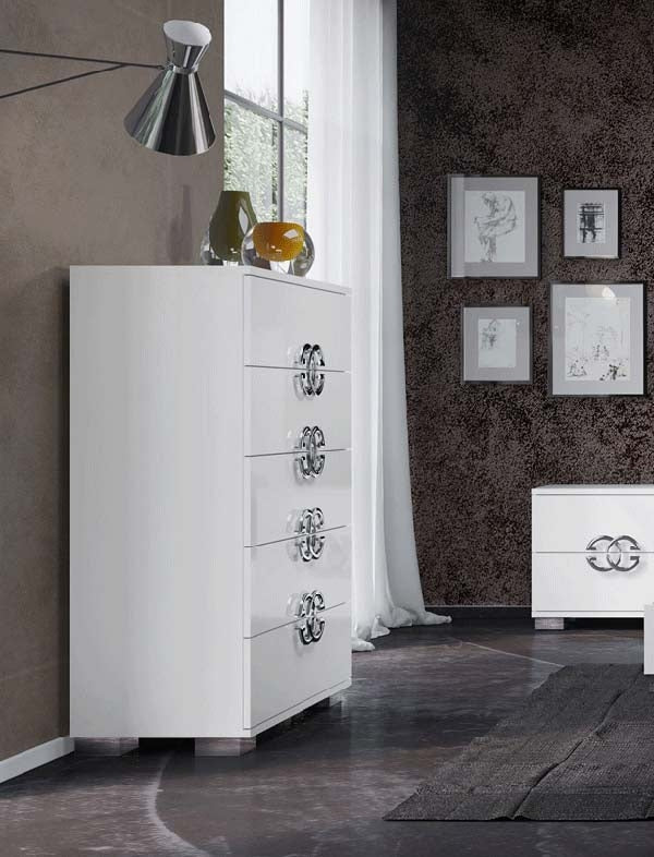 ESF Furniture - Status Italy Chest in White - DAFNECHEST ESF Furniture
