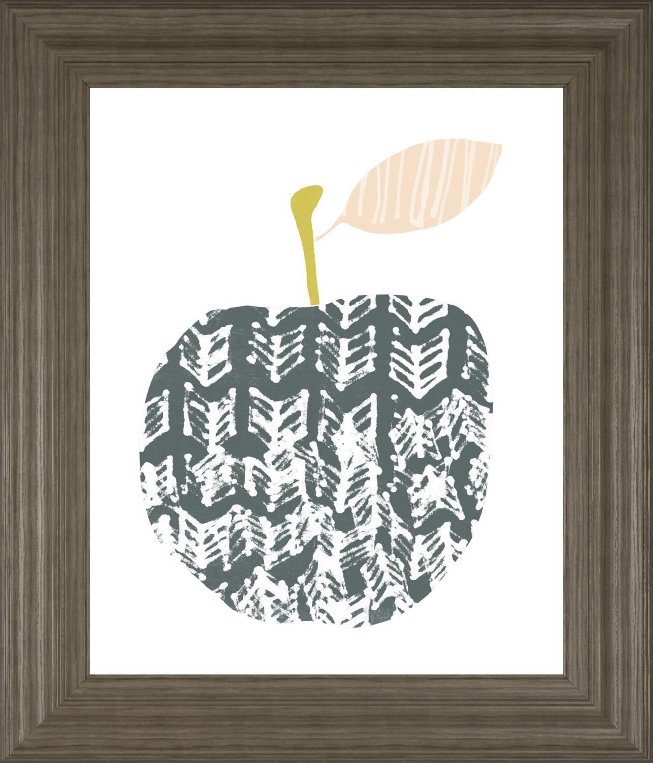 22x26 Cut Paper Fruit II By June Erica Vess - Dark Gray Classy Art