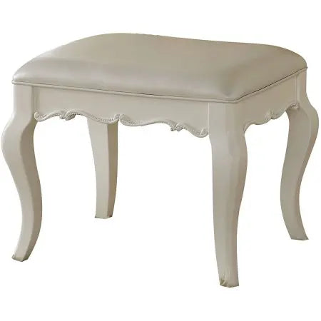 Acme Edalene Vanity Bench in Pearl White 30519 ACME East