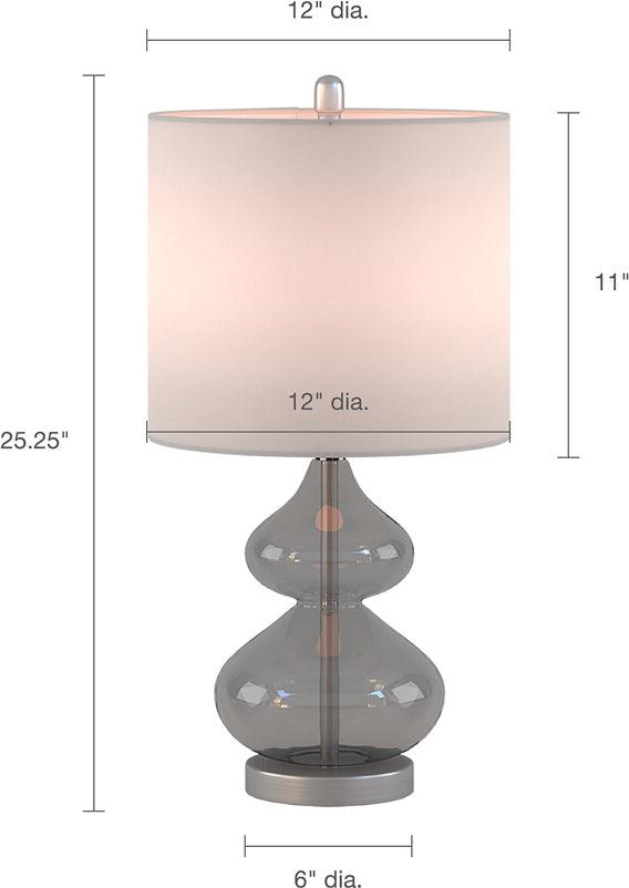 Ellipse Table Lamp Gray (Set of 2) Olliix.com
