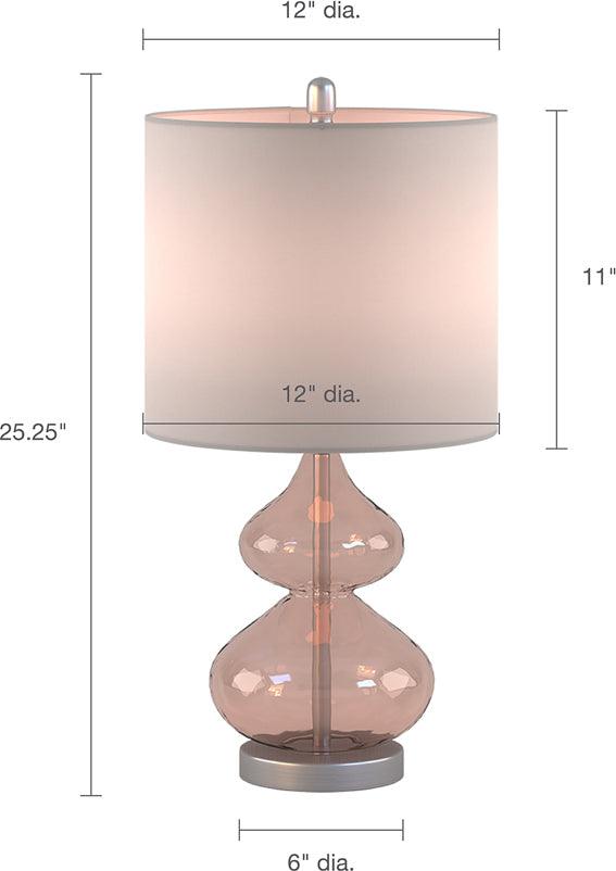 Ellipse Table Lamp Pink (Set of 2) Olliix.com