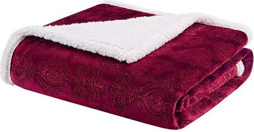Elma Throw Burgundy Olliix.com