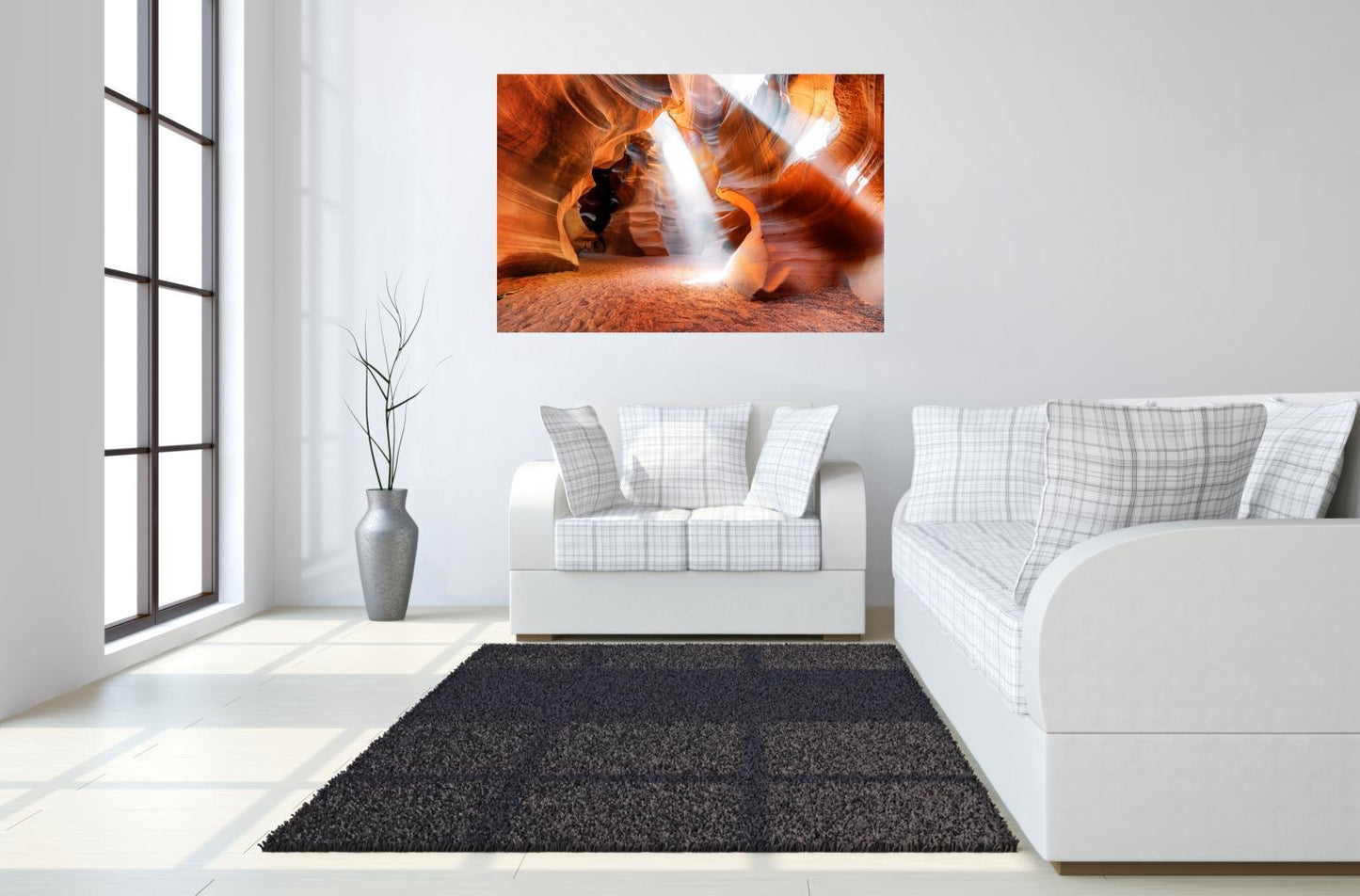 Temp Glass With Foil - Antelope Canyon - Orange Classy Art