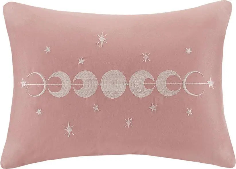 Felicia Casual Velvet Comforter Set Blush King/Cal King Olliix.com