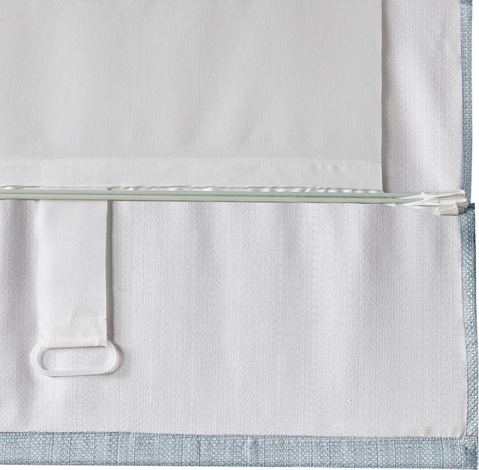 Galen 64" Basketweave Light Filtering Roman Shade Blue Olliix.com