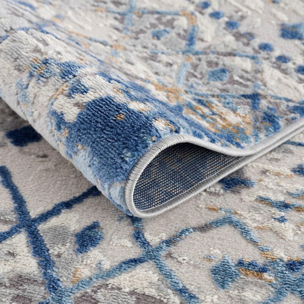 Hannah Moroccan Area 5 x 7 Rug Blue & Cream Olliix.com