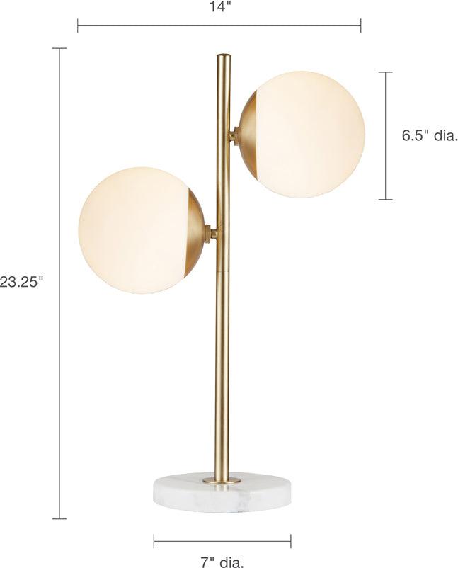 Holloway Table Lamp White & Gold Olliix.com