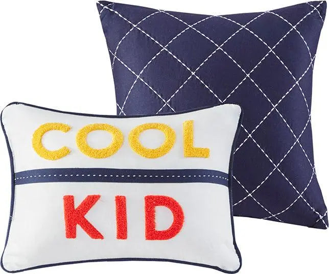 Morris Casual Stripe Printed Comforter Set Multi Twin Olliix.com