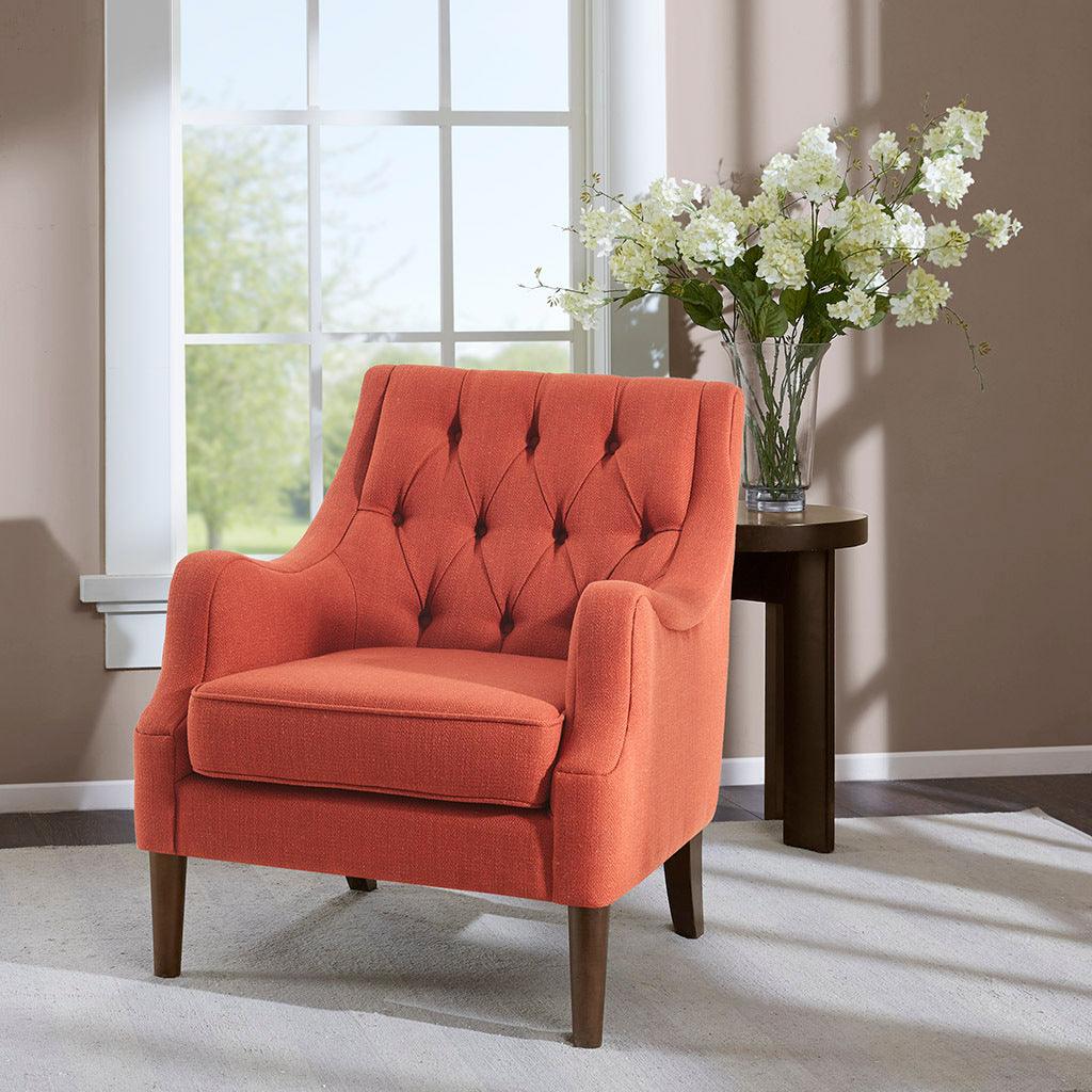 Qwen Button Tufted Accent Chair Spice Olliix.com