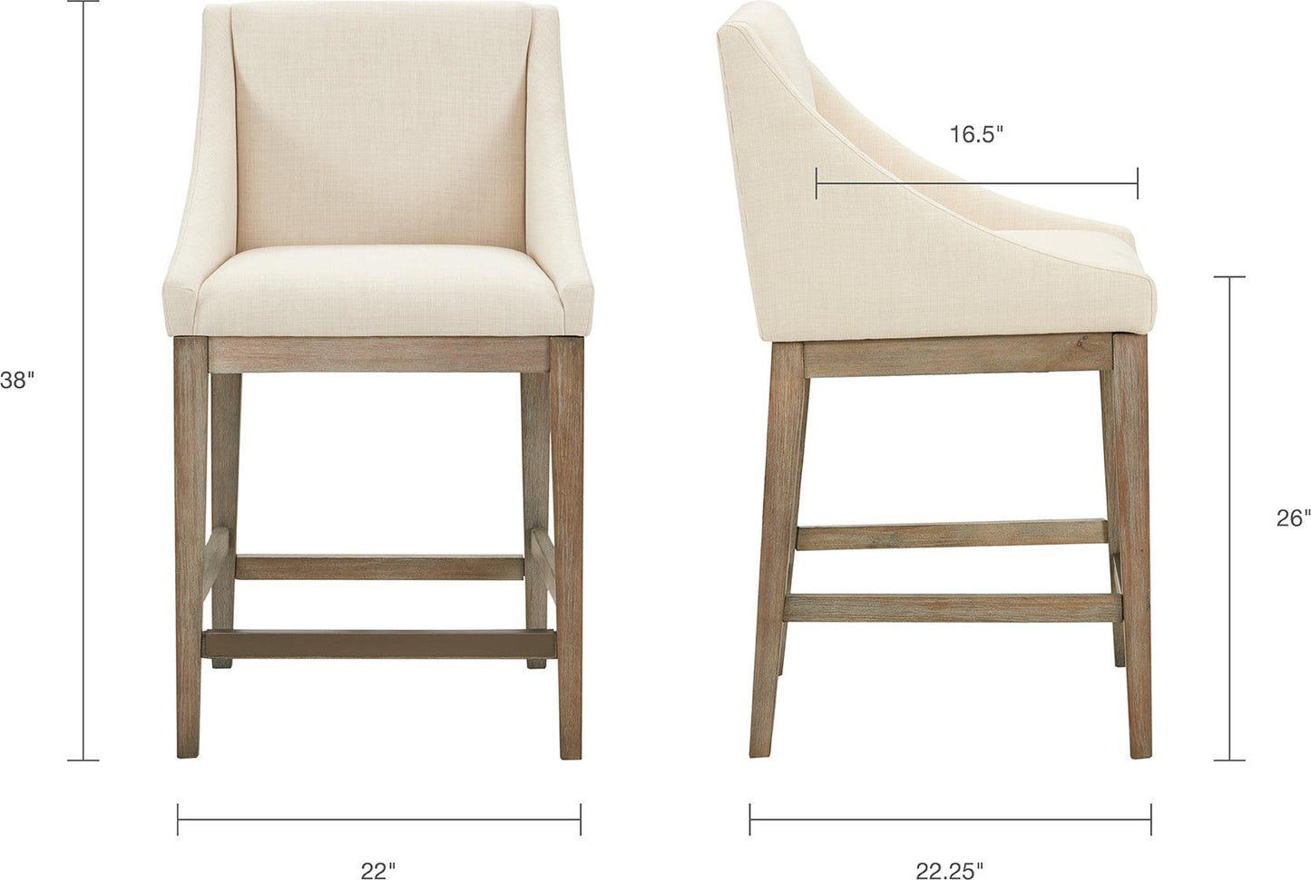 Simon Counter Stool Cream Olliix.com