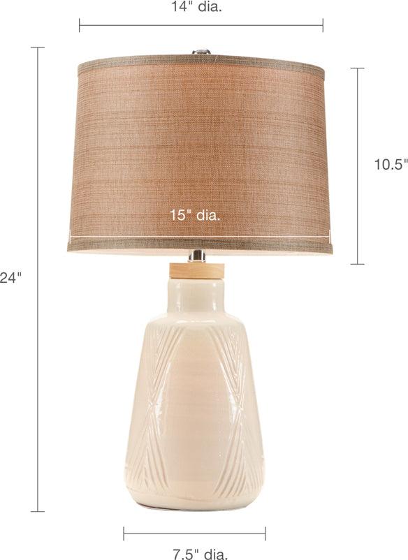 Tate Table Lamp Ivory Olliix.com