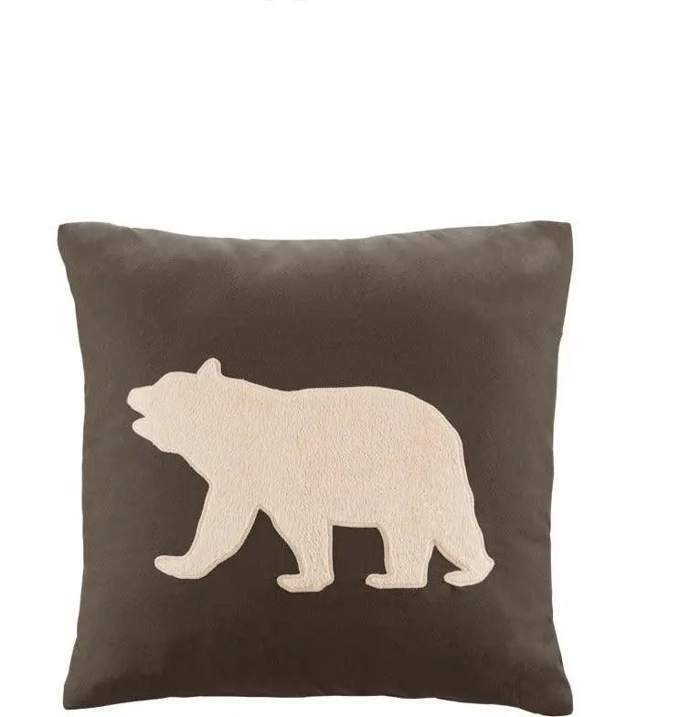 Twin Lodge/Cabin Falls Oversized 4 Piece Quilt Set Full/Queen Brown & Blue Olliix.com