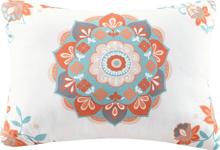 Vinnie 26" W Comforter and Sheet Set Aqua Twin Olliix.com