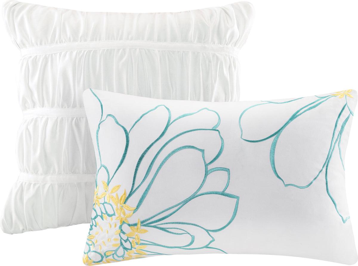 Waterfall Comforter Set White Twin/Twin XL Olliix.com