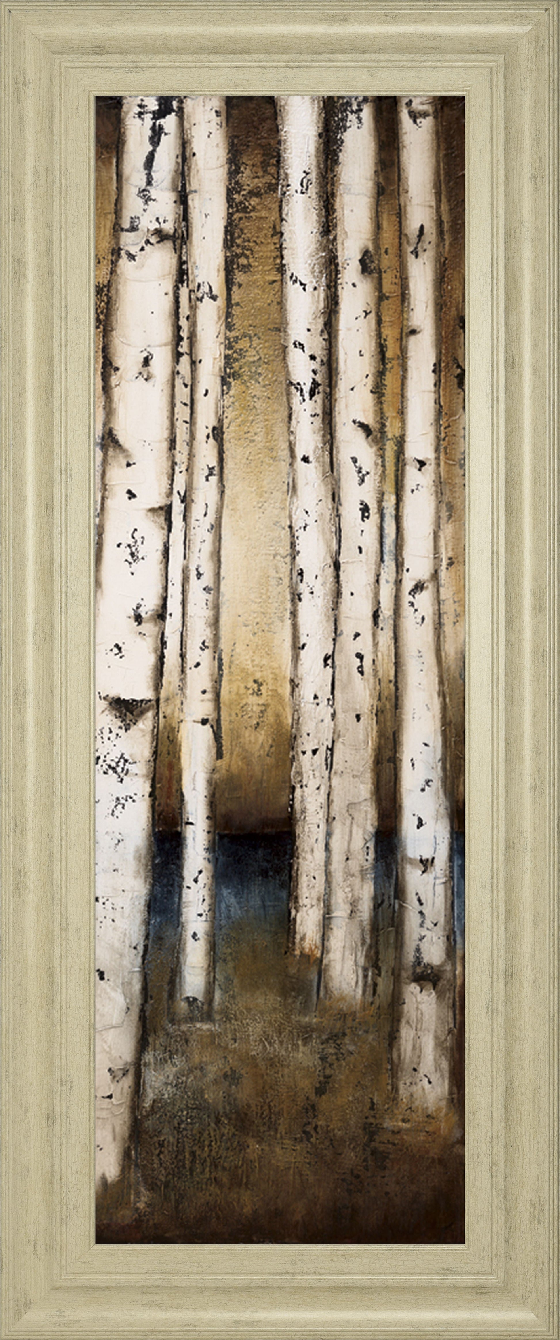 Birch Landing III By St Germain - Framed Print Wall Art - White Classy Art