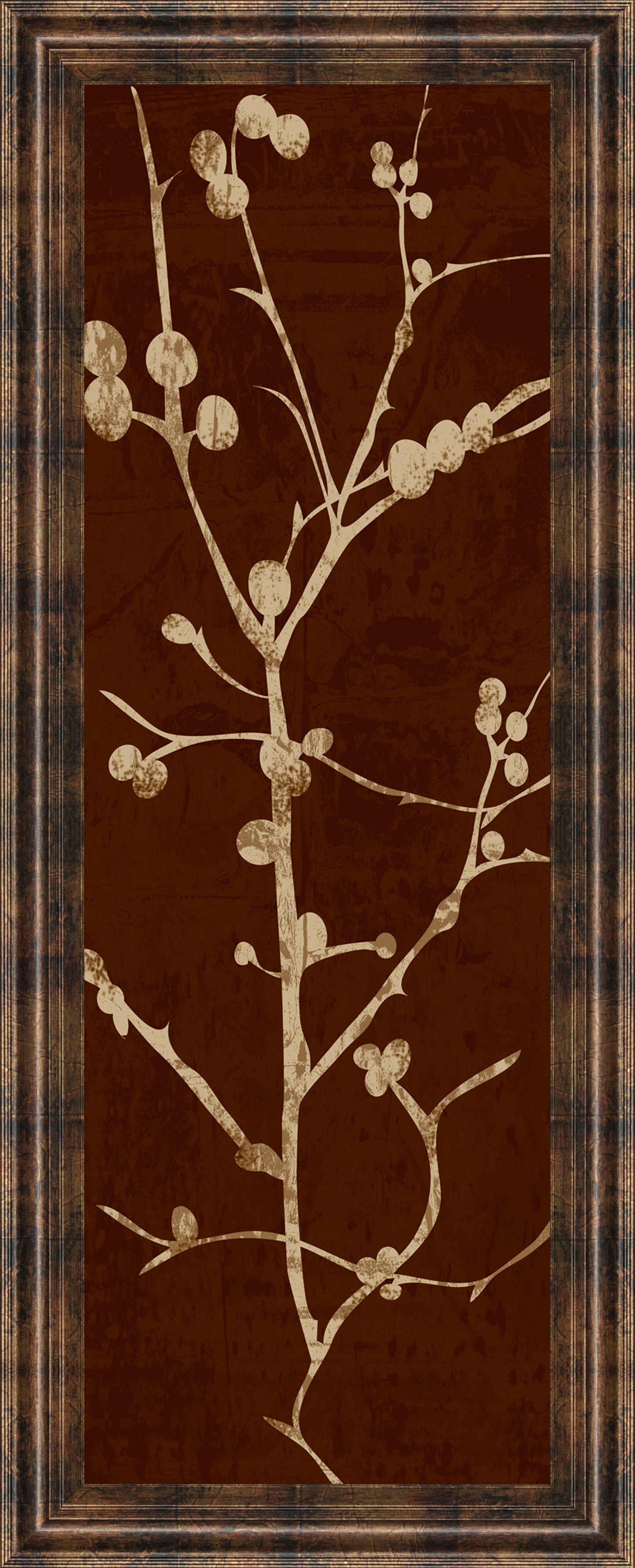 Branching Out Il By Diane Stimson - Framed Print Wall Art - Dark Brown Classy Art