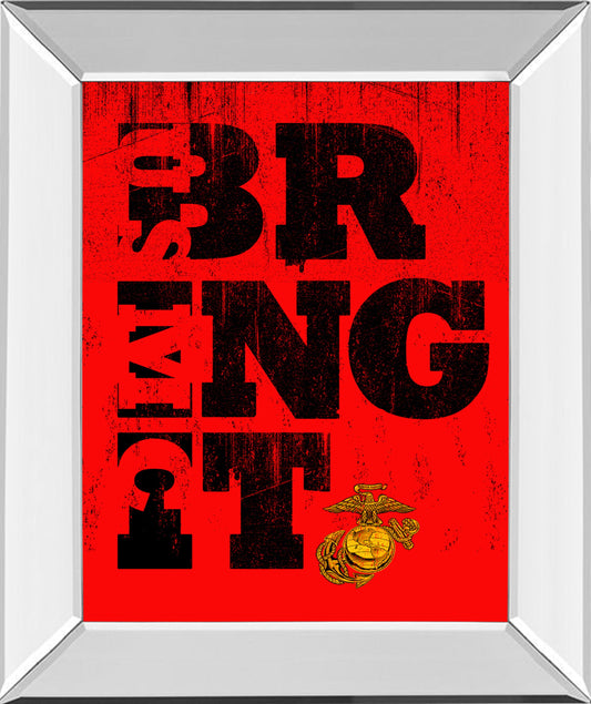 Bring It - Mirror Framed Print Wall Art - Red Classy Art