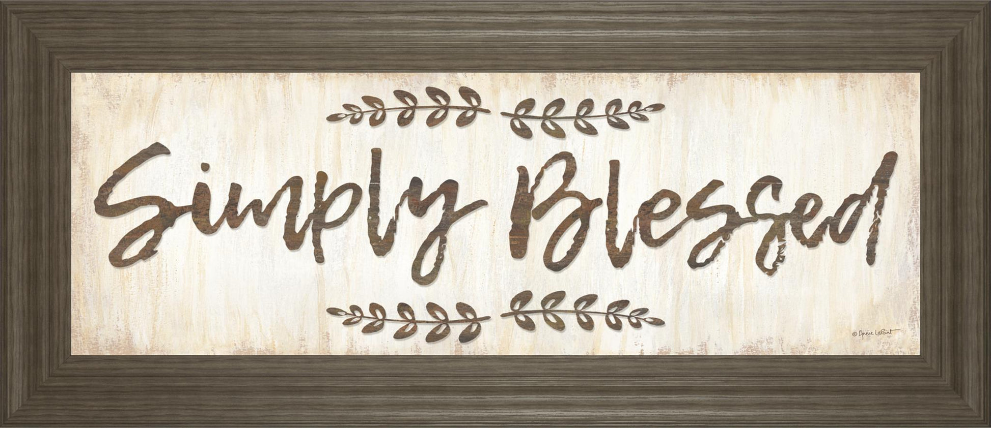 18x42 Simply Blessed By Annie Lapoint - Beige Classy Art