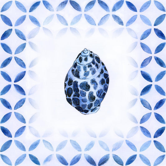 Small - Royal Blue Shell II By Tava Studios - Blue Classy Art