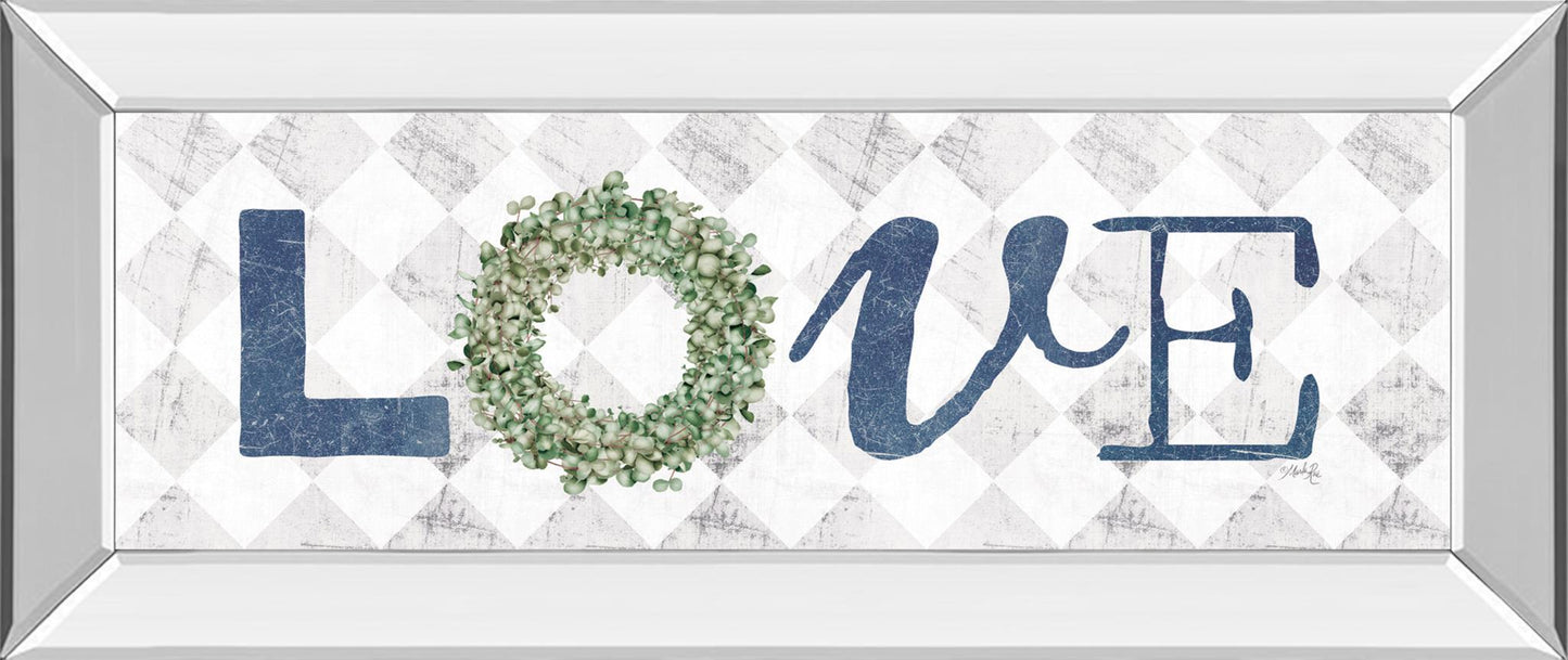 Love With Eucalyptus Wreath I By Marla Rae - Light Blue Classy Art