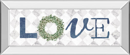 Love With Eucalyptus Wreath I By Marla Rae - Light Blue Classy Art