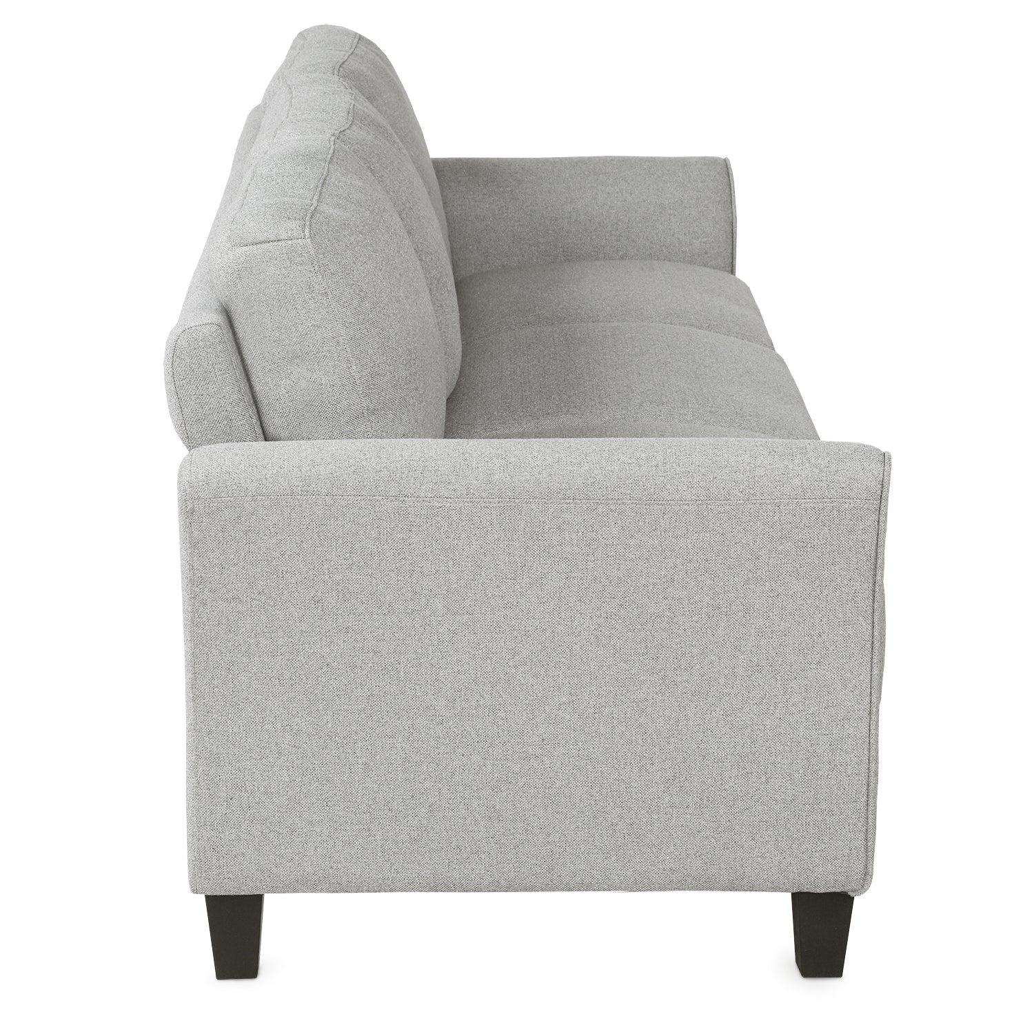 3-Seat Sofa Living Room Linen Fabric Sofa (Light Gray) House to Home Furnishings LLC